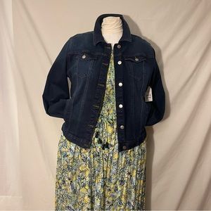 Womens Plus size Classic stretch denim jacket.